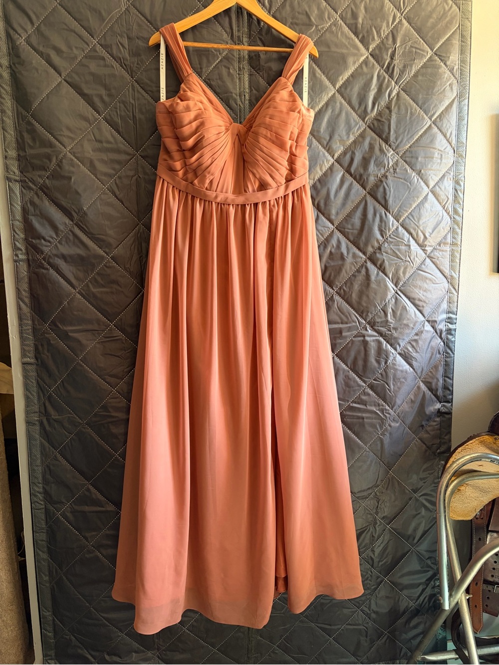 Sleeveless Dusty/Cedar Rose A-Line Bridesmaids Dress